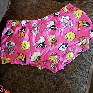 Pink Looney Toons boxer/sleep shorts